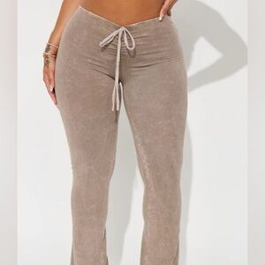 Fashion Nova Beige Flare Pants